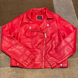 Red Pleather Jacket
